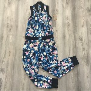 Rachel Roy NWT Blue Printed Jumpsuit